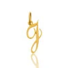 Pendentif Or Jaune Initiale J Infinie