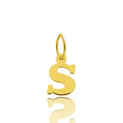 Pendentif Or Jaune Initiale S Estelle