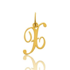 Pendentif Or Jaune Initiale X Héléna