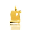 Pendentif Or Jaune Parchemin Avec Cur Or Jaune - -Adrienne - 2916.5