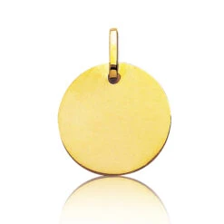 Pendentif Or Jaune Rond Or Jaune - 18 Mm -Coralie - 660065