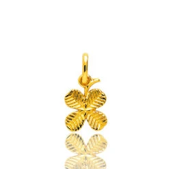 Pendentif Or Jaune Trèfle à Quatre Feuilles Or Jaune - -Océanie - 660123