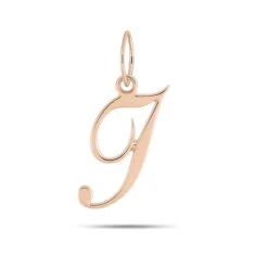 Pendentif Or Rose Initiale I Ondine