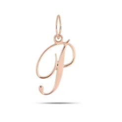 Pendentif Or Rose Initiale P Mitsuko