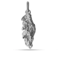 Pendentif Pépite Or Blanc - -Matahina - XP1465G