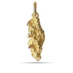 Pendentif Pépite Or Jaune - -Rêveuse - XP1449