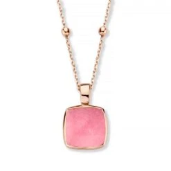 Pendentif Quartz & Rhodochrosite Sur Nacre One More - Pantelleria - 052797X1