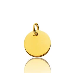 Pendentif Rond Or Jaune Plané épais Or Jaune - -Manon - V6.3