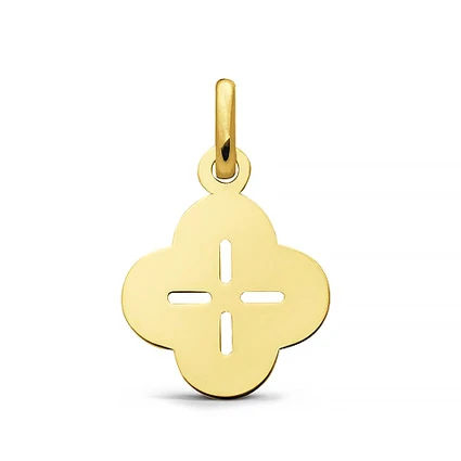 Pendentif Trèfle Ajouré Augis En Or Jaune 10 Mm Emma J10087X000